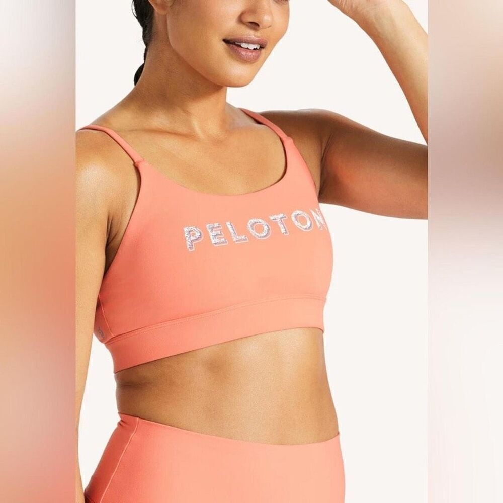 Peloton Womens Peak Bra Sz S Melon Yoga Activewear